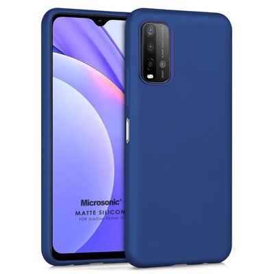 Microsonic Xiaomi Redmi 9T Kılıf Matte Silicone Lacivert