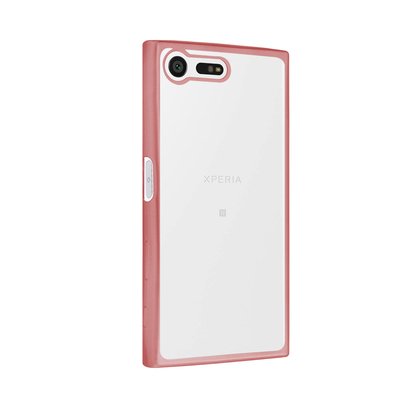 CaseUp Sony Xperia X Compact Lazer Kesim Silikon Kılıf Rose Gold