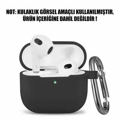 Microsonic Apple AirPods 3 Askılı Mat Silikon Kılıf Yeşil