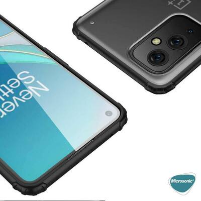 Microsonic OnePlus 9 Kılıf Frosted Frame Yeşil