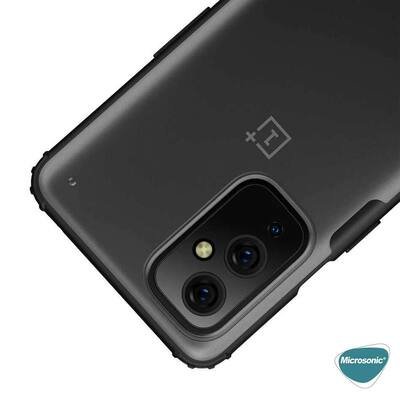 Microsonic OnePlus 9 Kılıf Frosted Frame Yeşil