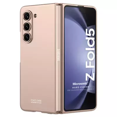 Microsonic Samsung Galaxy Z Fold 5 Kılıf Shape Hard Cover Rose Gold