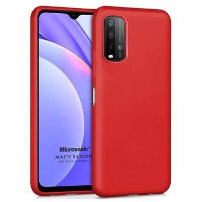 Microsonic Xiaomi Redmi 9T Kılıf Matte Silicone Kırmızı