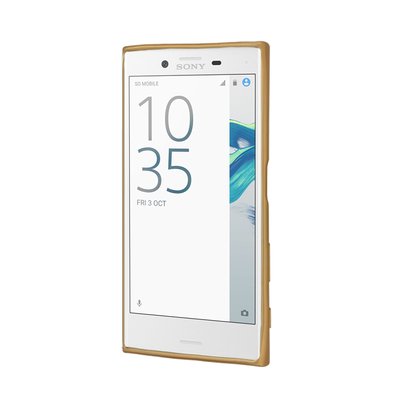 CaseUp Sony Xperia X Compact Lazer Kesim Silikon Kılıf Gold