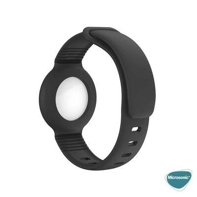 Microsonic Apple AirTag Silicone Sport Band Kordon Lila