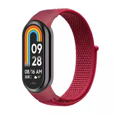 Microsonic Xiaomi Mi Band 9 Hasırlı Kordon Woven Sport Loop Kırmızı