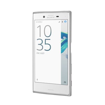 CaseUp Sony Xperia X Compact Lazer Kesim Silikon Kılıf Gümüş