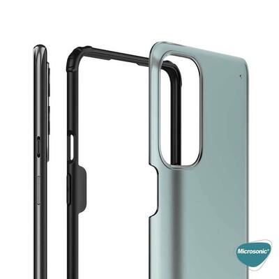 Microsonic OnePlus 9 Kılıf Frosted Frame Lacivert