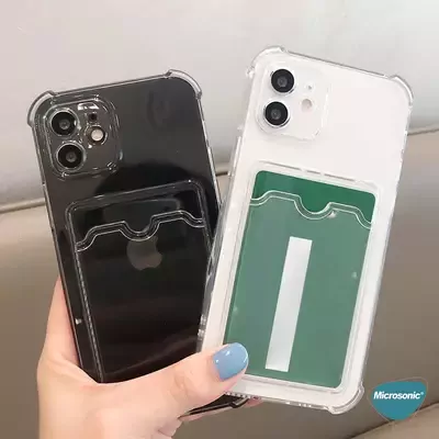 Microsonic Realme C21Y Card Slot Shock Kılıf Füme