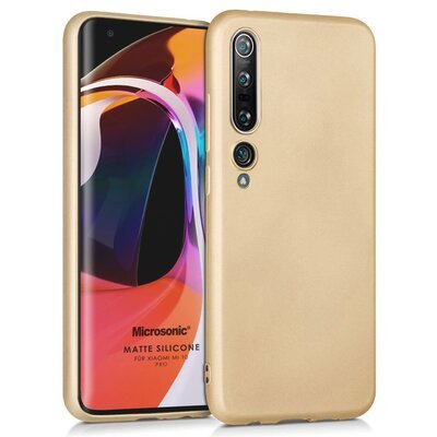 Microsonic Xiaomi Mi 10 Pro Kılıf Matte Silicone Gold