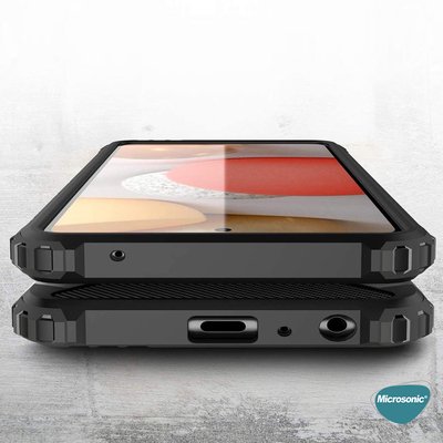 Microsonic Samsung Galaxy A72 Kılıf Rugged Armor Gümüş