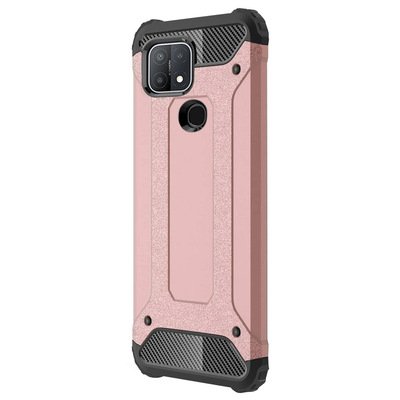 Microsonic Oppo A15 Kılıf Rugged Armor Rose Gold