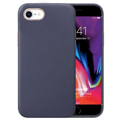 Microsonic Apple iPhone 8 Kılıf Luxury Leather Lacivert