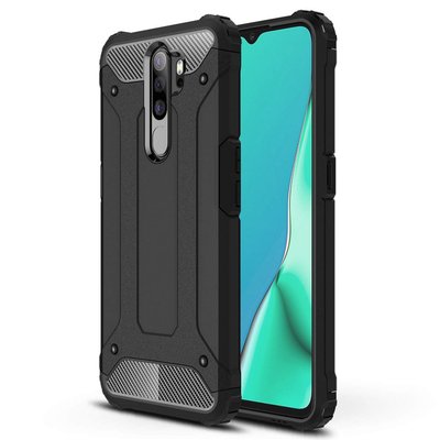 Microsonic Oppo A5 2020 Kılıf Rugged Armor Siyah