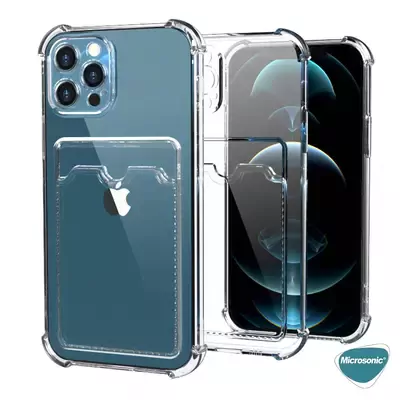 Microsonic Realme C21Y Card Slot Shock Kılıf Şeffaf