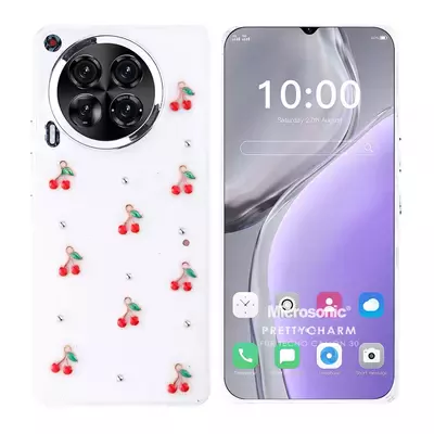 Microsonic TECNO Camon 30 Kılıf PrettyCharm Cherry