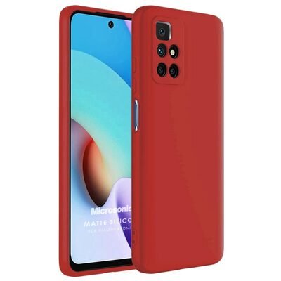 Microsonic Xiaomi Redmi 10 2022 Kılıf Matte Silicone Kırmızı