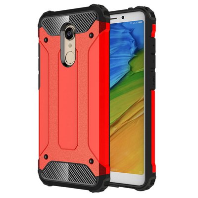 Microsonic Xiaomi Redmi 5 Plus Kılıf Rugged Armor Kırmızı