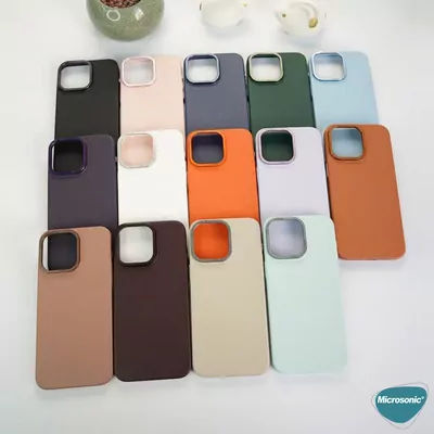 Microsonic Apple iPhone 15 Pro Kılıf Metalist Leather Siyah