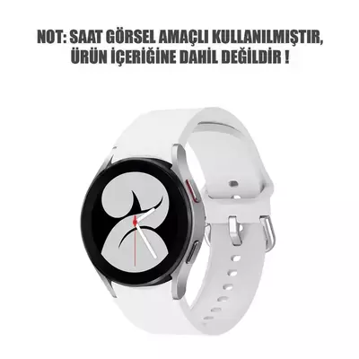 Microsonic Samsung Galaxy Watch 5 44mm Kordon Solid Silicone Band Beyaz