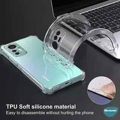 Microsonic Xiaomi Mi 12 Kılıf Anti Shock Silikon Şeffaf