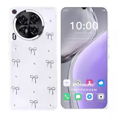 Microsonic TECNO Camon 30 Kılıf PrettyCharm Bow