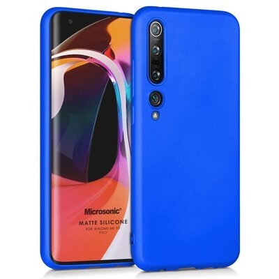 Microsonic Xiaomi Mi 10 Pro Kılıf Matte Silicone Mavi