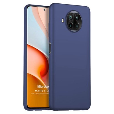 Microsonic Xiaomi Redmi Note 9 Pro 5G Kılıf Matte Silicone Lacivert