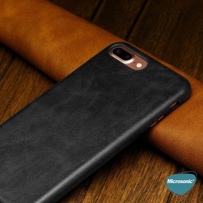 Microsonic Apple iPhone 7 Plus Kılıf Luxury Leather Kahverengi