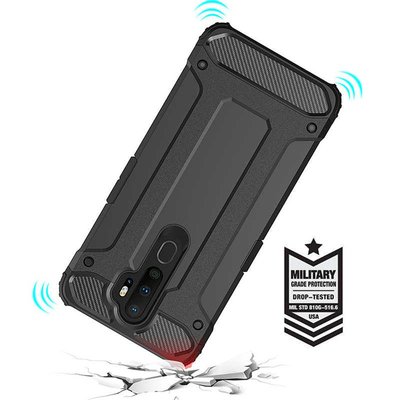 Microsonic Oppo A5 2020 Kılıf Rugged Armor Lacivert