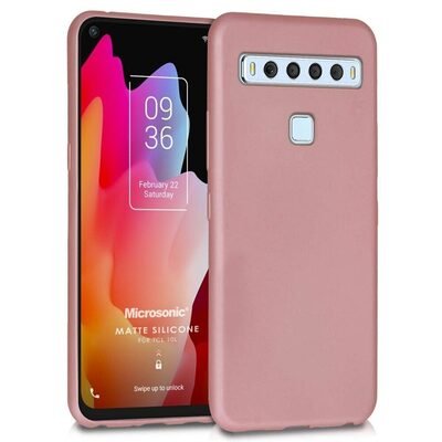 Microsonic TCL 10L Kılıf Matte Silicone Rose Gold