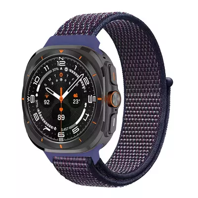 Microsonic Samsung Galaxy Watch Ultra Hasırlı Kordon Woven Sport Loop Mor