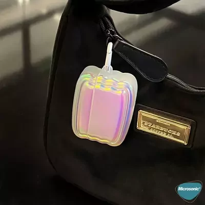 Microsonic AirPods Pro 2.Nesil Kılıf Zigzag Hologram Çok Renkli