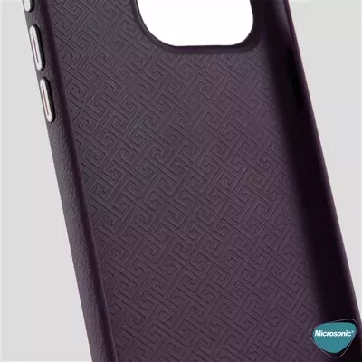 Microsonic Apple iPhone 15 Kılıf Metalist Leather Turuncu