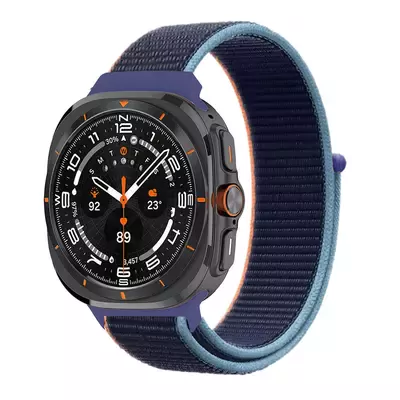 Microsonic Samsung Galaxy Watch Ultra Hasırlı Kordon Woven Sport Loop Lacivert