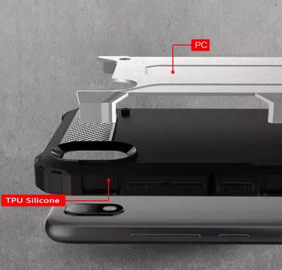 Microsonic Xiaomi Redmi 7A Kılıf Rugged Armor Siyah