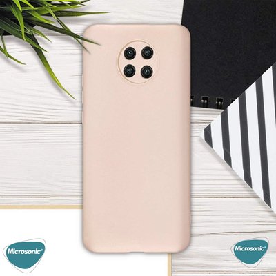 Microsonic Xiaomi Redmi Note 9 5G Kılıf Matte Silicone Rose Gold