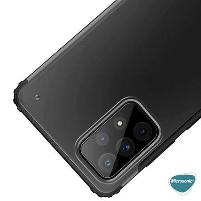 Microsonic Samsung Galaxy A72 Kılıf Frosted Frame Kırmızı