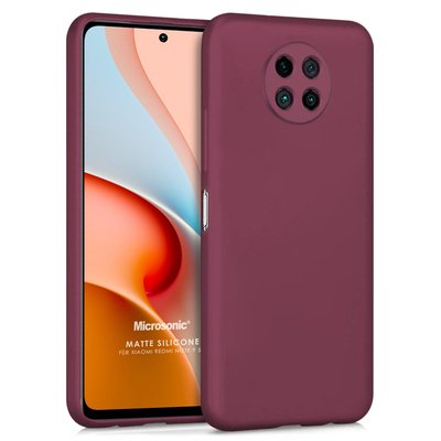 Microsonic Xiaomi Redmi Note 9 5G Kılıf Matte Silicone Mor