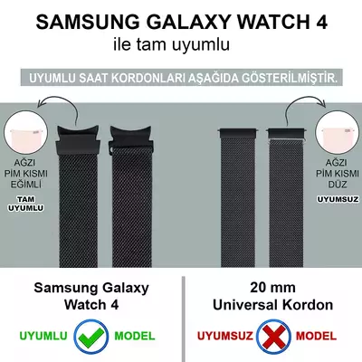 Microsonic Samsung Galaxy Watch 4 40mm Kordon Milano Loop Çok Renkli