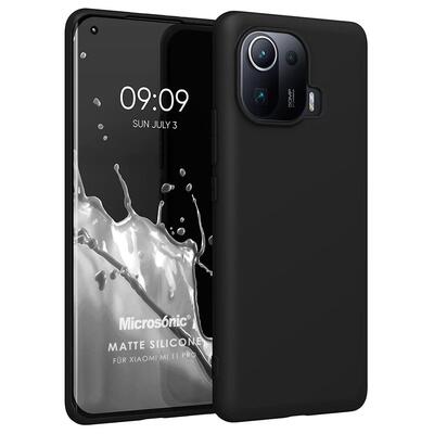 Microsonic Xiaomi Mi 11 Pro Kılıf Matte Silicone Siyah