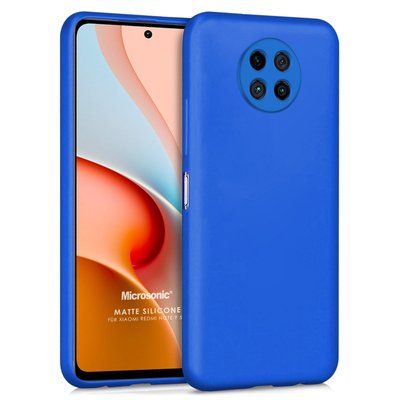 Microsonic Xiaomi Redmi Note 9 5G Kılıf Matte Silicone Mavi