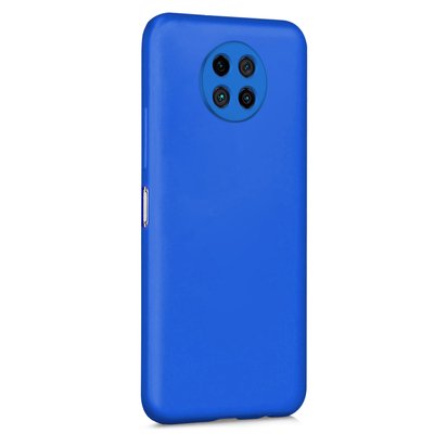 Microsonic Xiaomi Redmi Note 9 5G Kılıf Matte Silicone Mavi