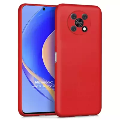 Microsonic Huawei Nova Y90 Kılıf Matte Silicone Kırmızı