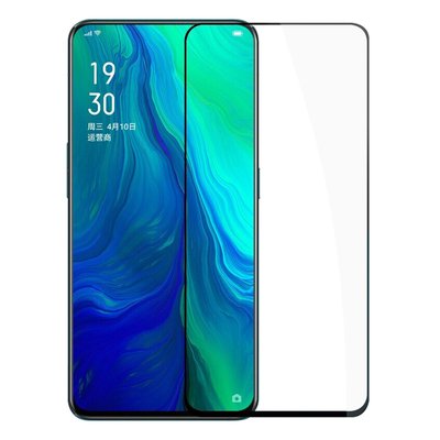 Microsonic Oppo Reno 10X Zoom Kavisli Temperli Cam Ekran Koruyucu Film Siyah