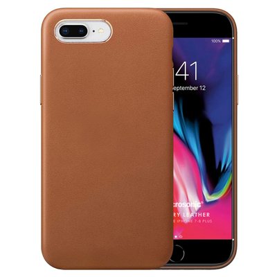 Microsonic Apple iPhone 8 Plus Kılıf Luxury Leather Kahverengi