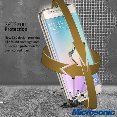 Microsonic Samsung Galaxy S7 Edge Kılıf Komple Gövde Koruyucu Silikon Şeffaf