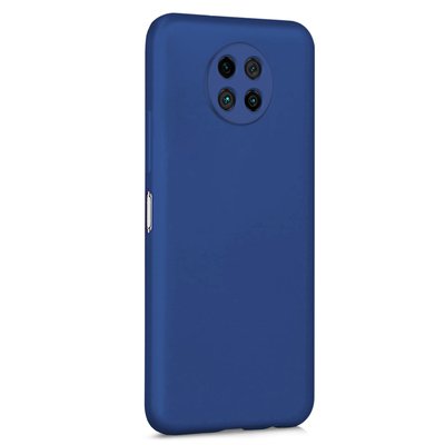 Microsonic Xiaomi Redmi Note 9 5G Kılıf Matte Silicone Lacivert