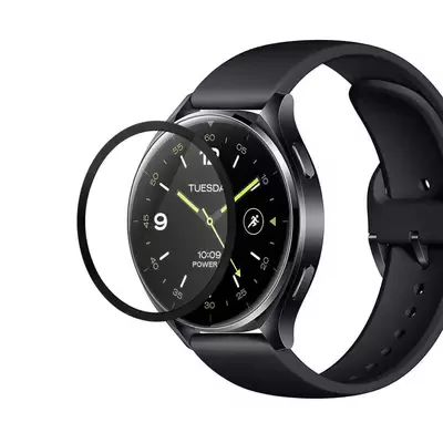 Microsonic Xiaomi Watch 2 Tam Kaplayan Nano Cam Ekran Koruyucu Siyah