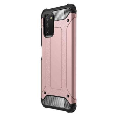 Microsonic Samsung Galaxy A03s Kılıf Rugged Armor Rose Gold